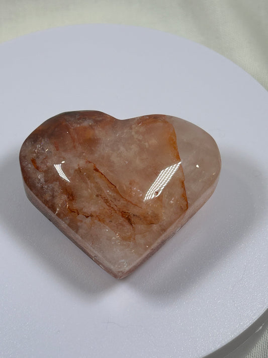 (#828) - Fire Quartz Heart - New