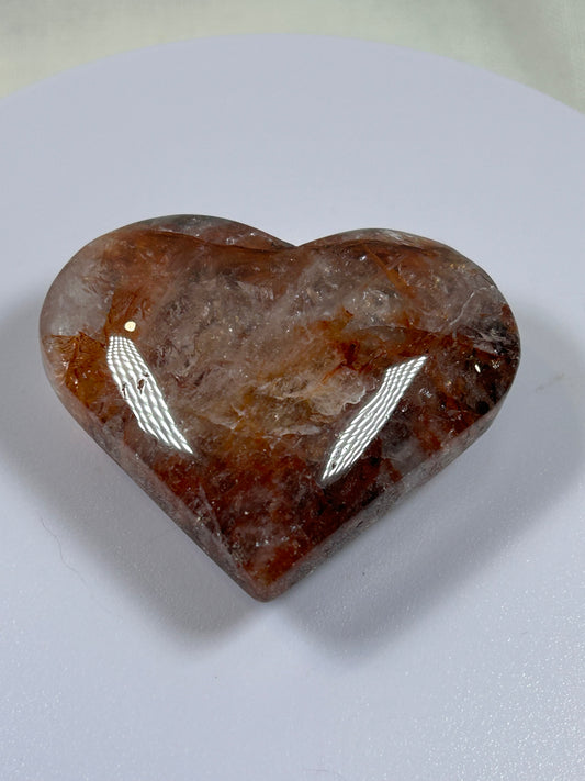 (#827) - Fire Quartz Heart - New