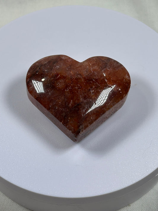 (#820) - Fire Quartz Heart - New