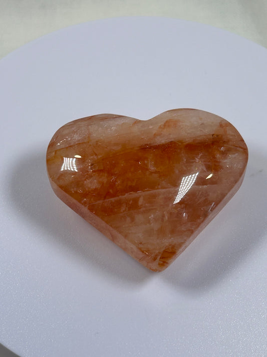 (#824) - Fire Quartz Heart - New