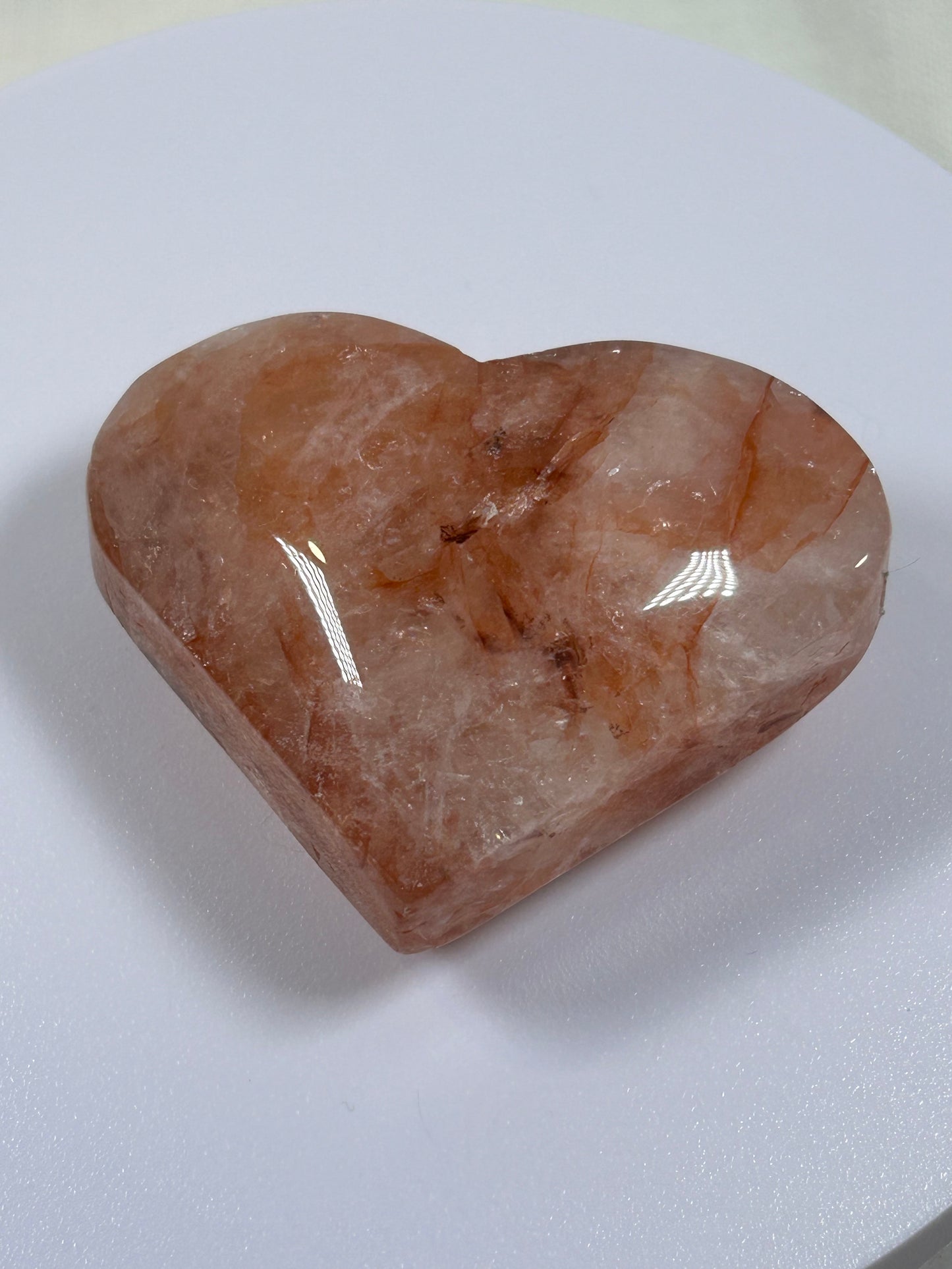 (#819) - Fire Quartz Heart - New