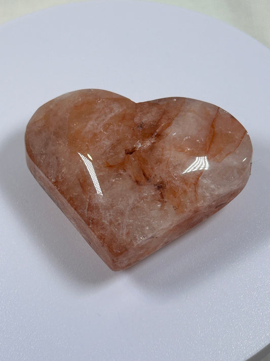 (#819) - Fire Quartz Heart - New