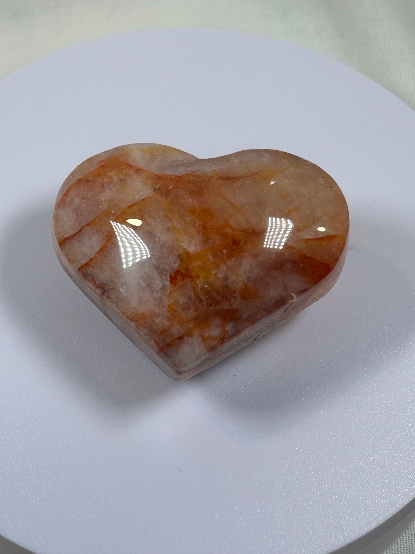 (#818) - Fire Quartz Heart - New
