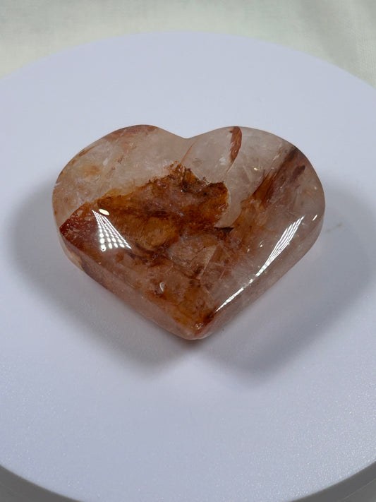 (#822) - Fire Quartz Heart - New