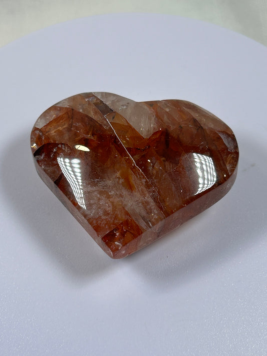 (#821) - Fire Quartz Heart - New