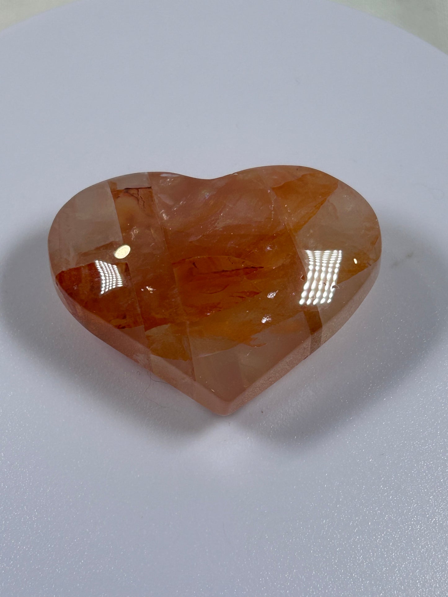 (#829) - Fire Quartz Heart - New