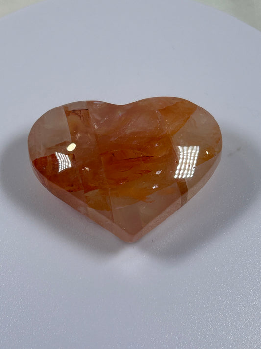 (#829) - Fire Quartz Heart - New