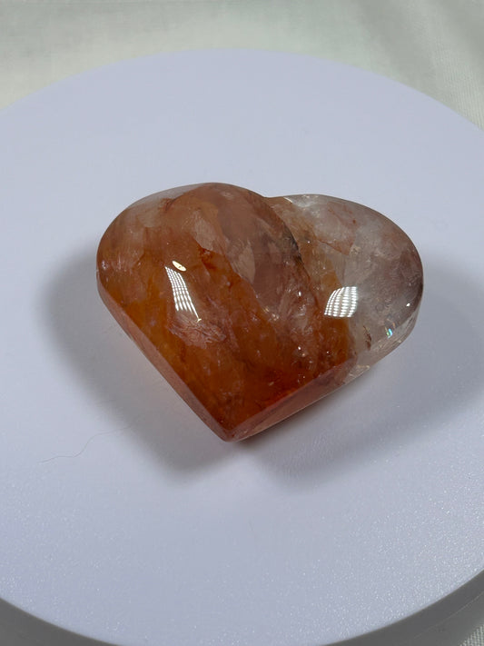 (#826) - Fire Quartz Heart - New