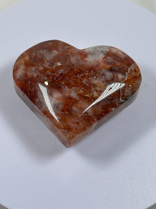 (#815) - Fire Quartz Heart - New