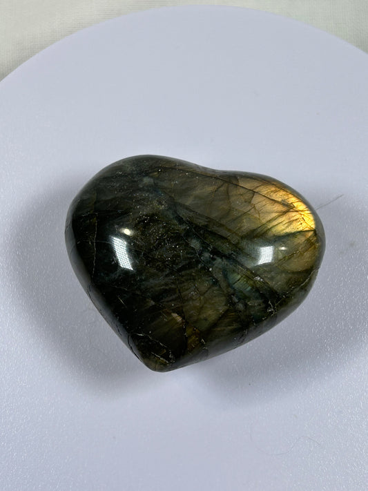 (#843) - Labradorite Heart - New