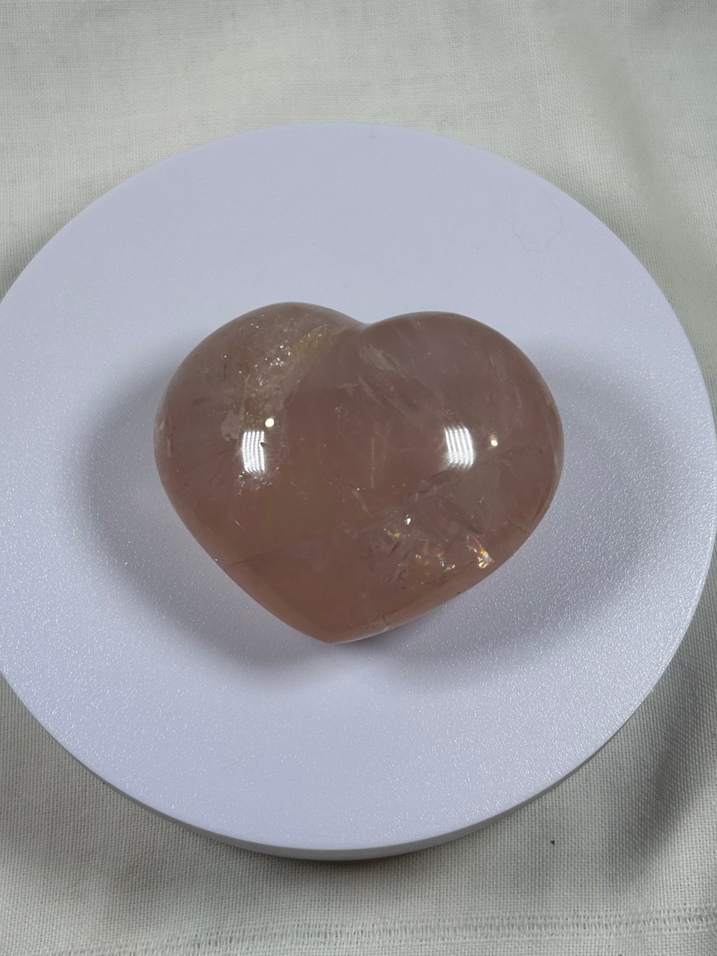 (#813) - Rose Quartz Heart - New