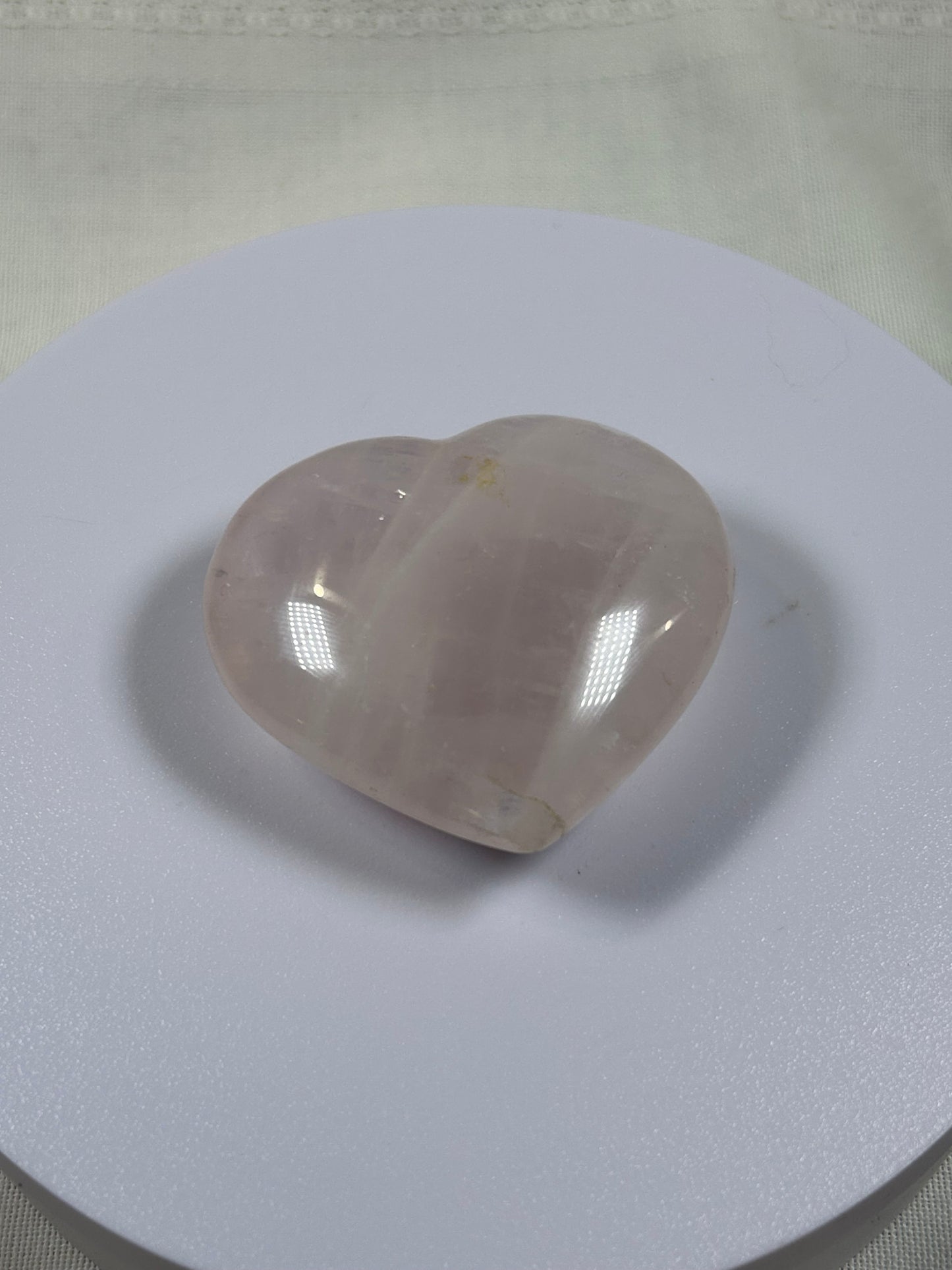 (#814) - Rose Quartz Heart - New