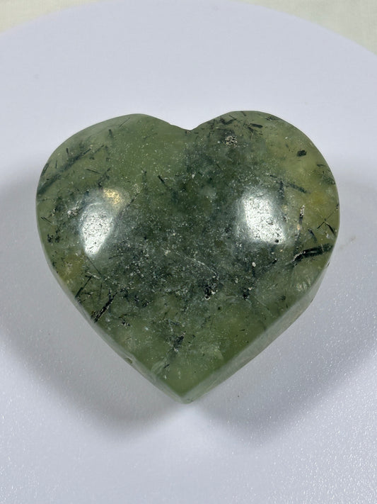 (#847) - Prehnite Heart - New