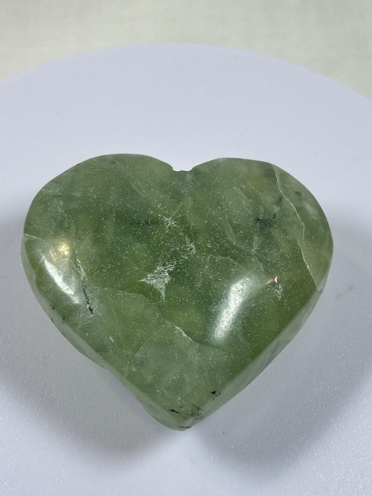 (#848) - Prehnite Heart - New