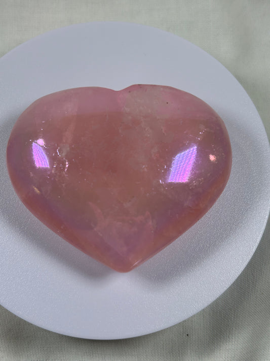 (#1259) - Angel Aura Quartz Heart - New