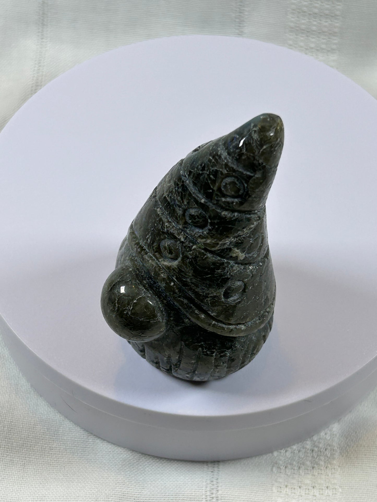 (#2) - LABRADORITE GNOME CARVING - NEW