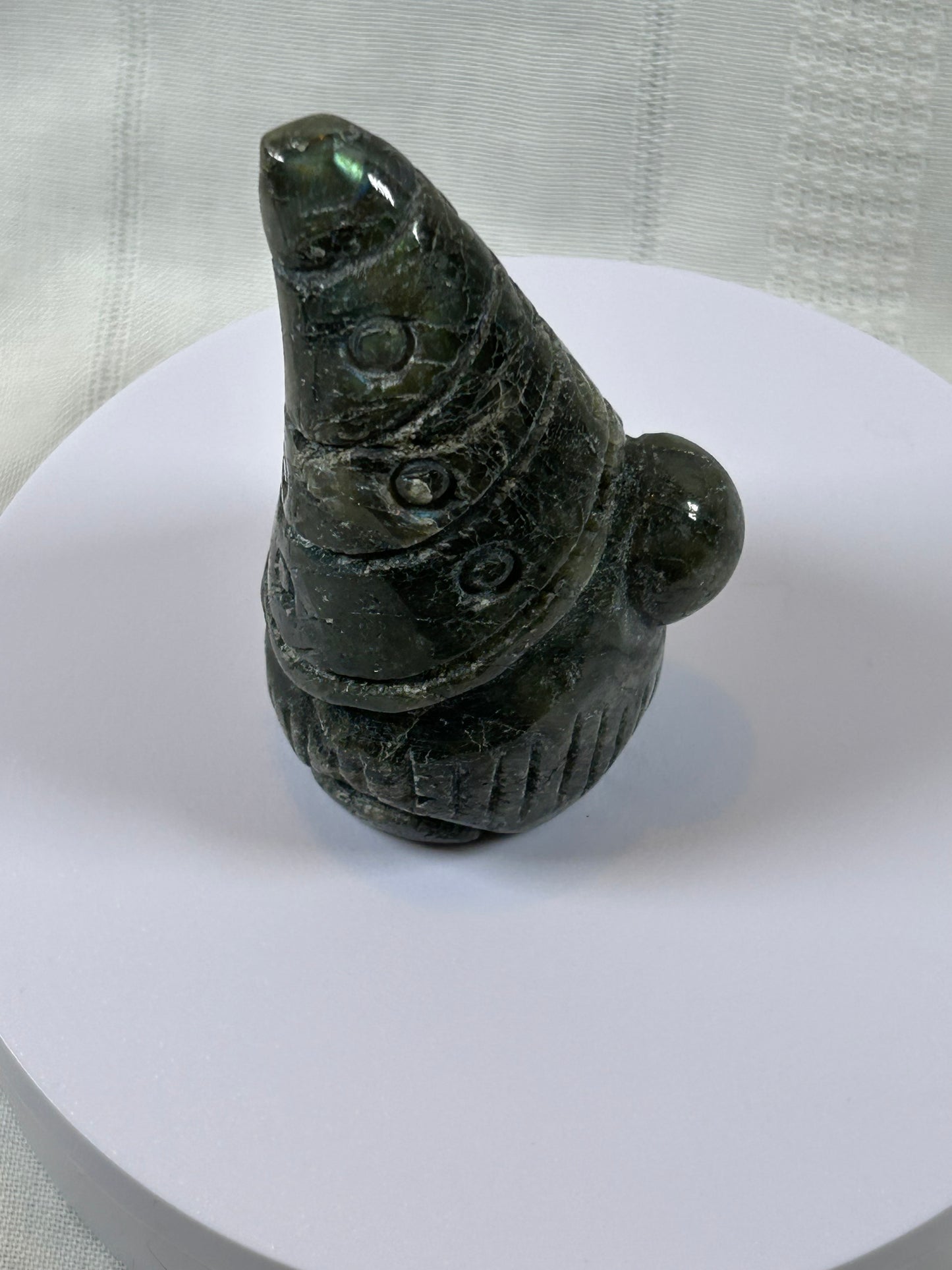(#2) - LABRADORITE GNOME CARVING - NEW