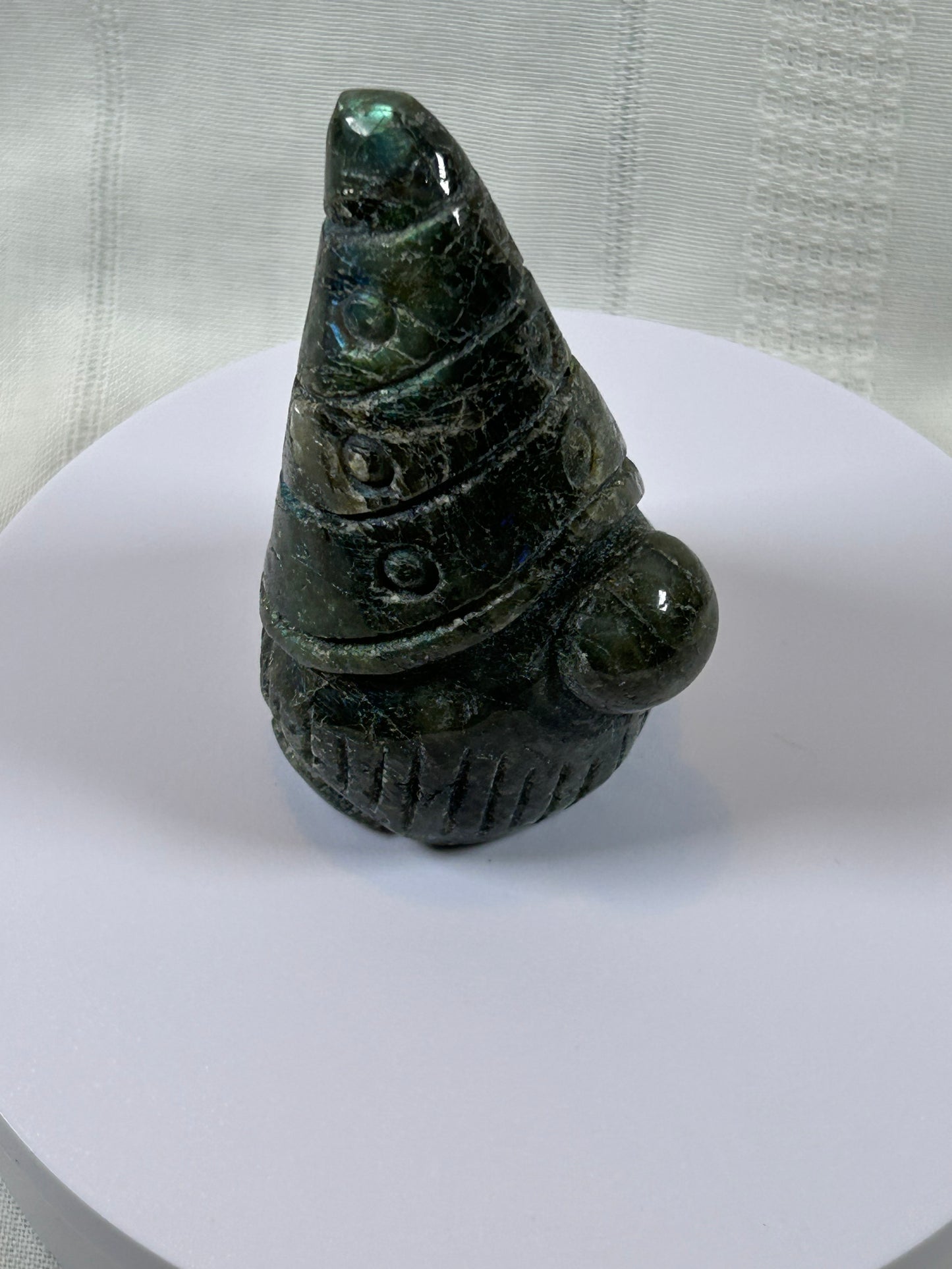 (#2) - LABRADORITE GNOME CARVING - NEW