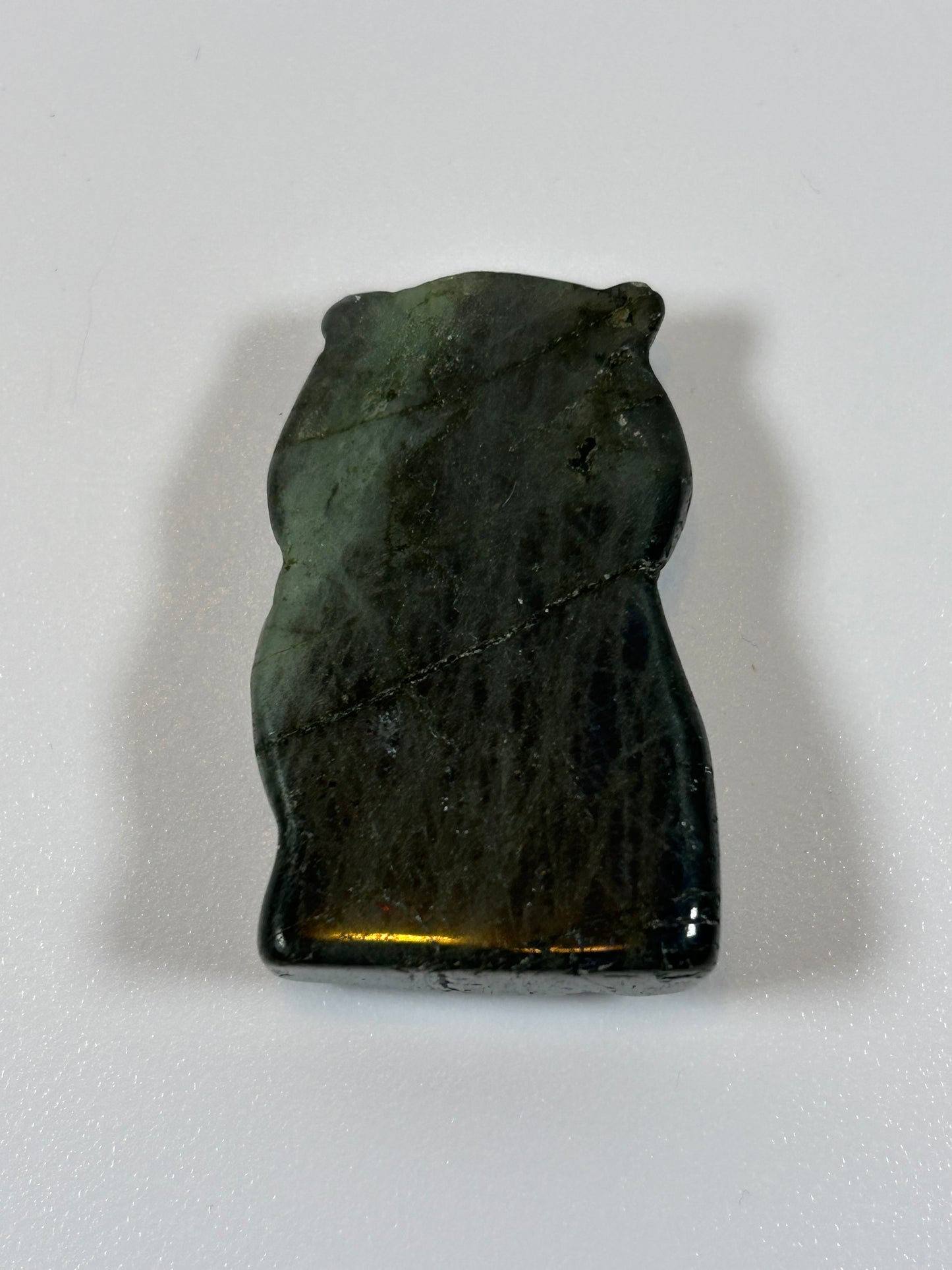 (#7) - LABRADORITE OWL CARVING - NEW