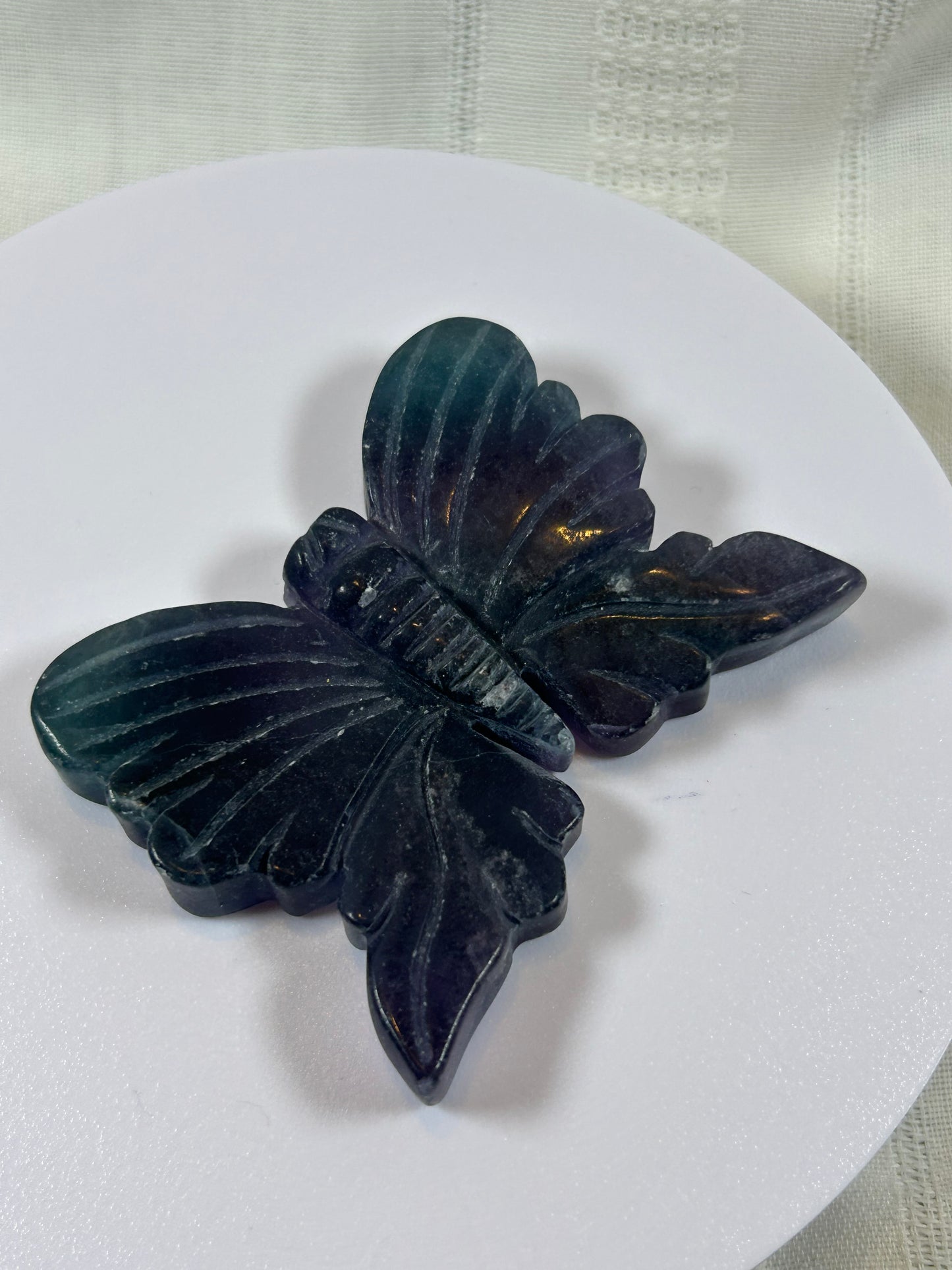 (#3) - FLUORITE BUTTERFLY CARVING
