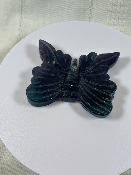 (#3) - FLUORITE BUTTERFLY CARVING