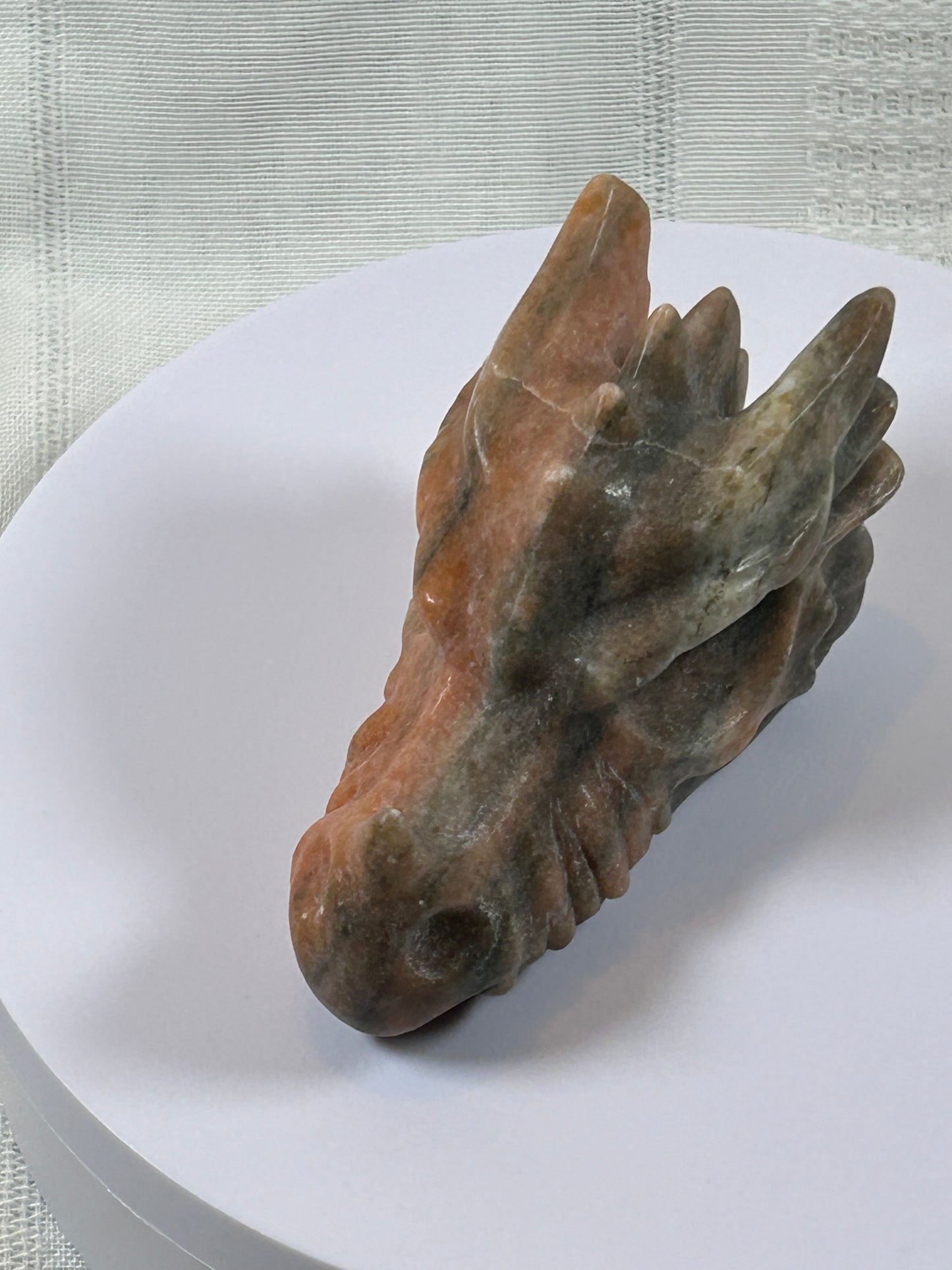 (#13) - ORANGE CALCITE DRAGONS HEAD - NEW