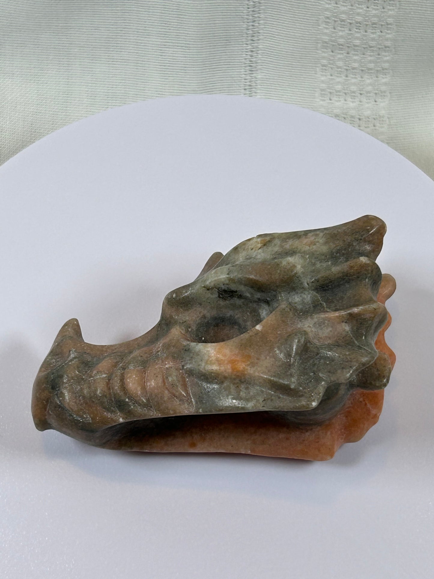 (#13) - ORANGE CALCITE DRAGONS HEAD - NEW
