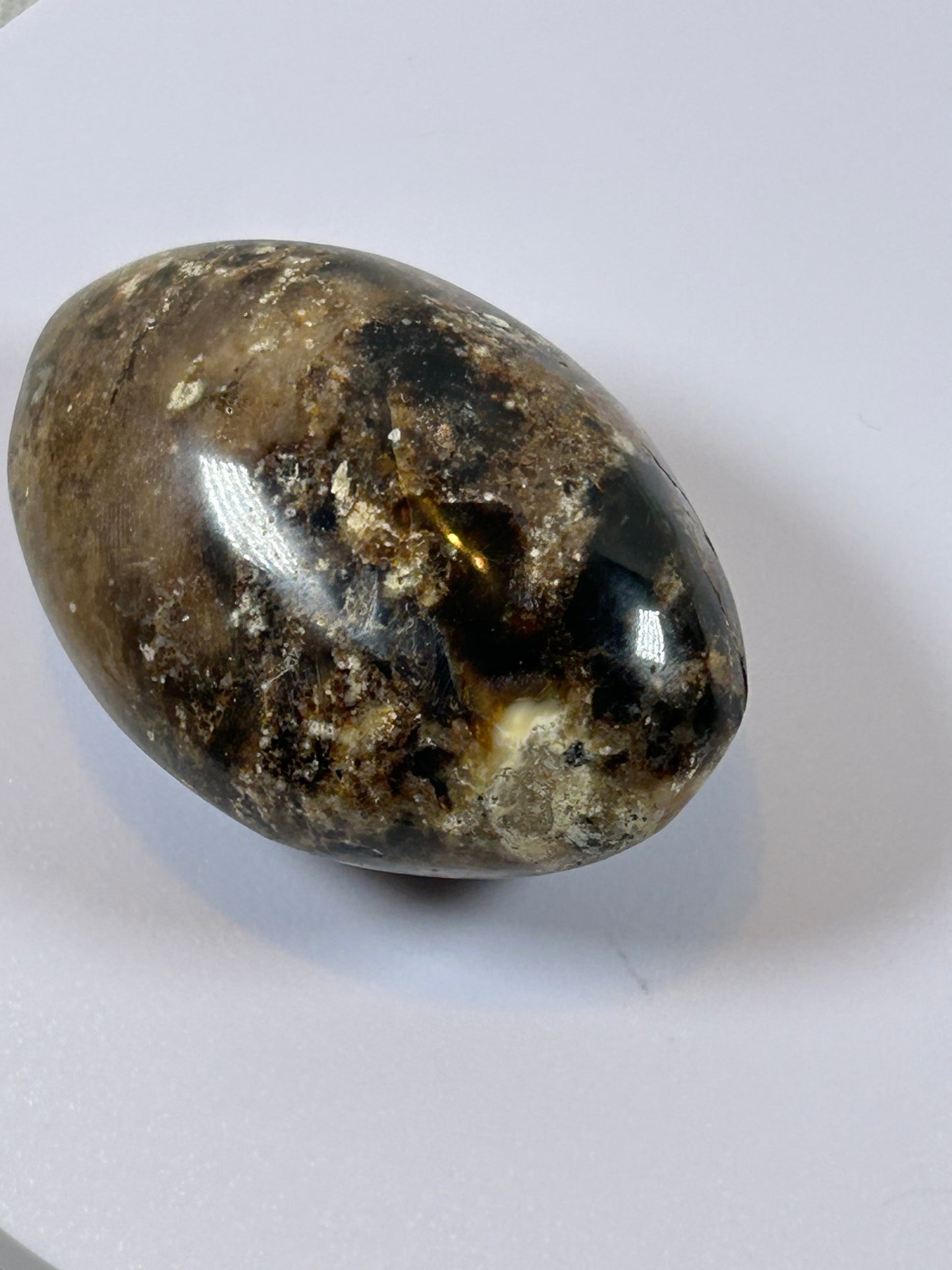 (#29) - SMOKY QUARTZ PALM STONE - NEW