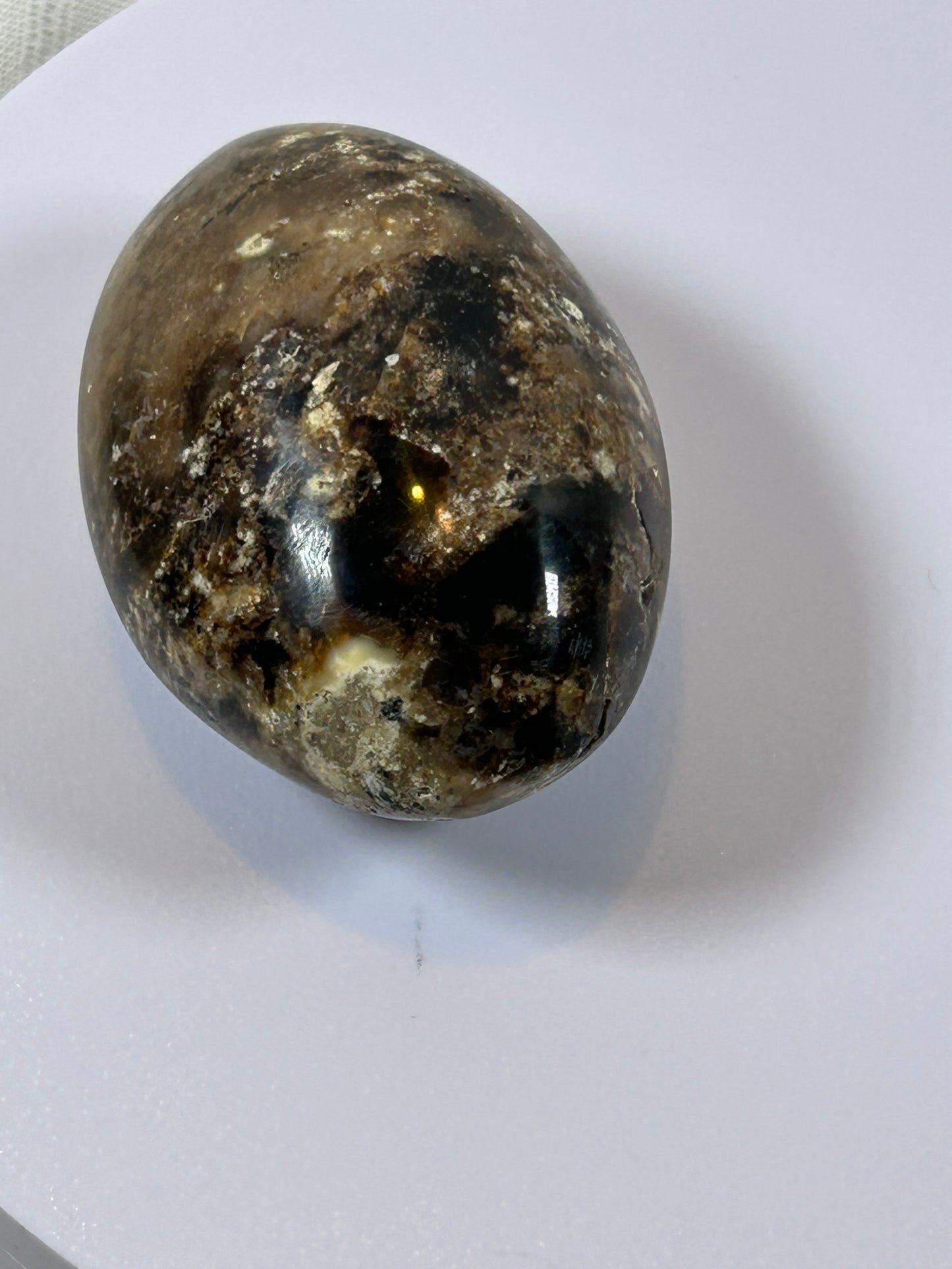 (#29) - SMOKY QUARTZ PALM STONE - NEW