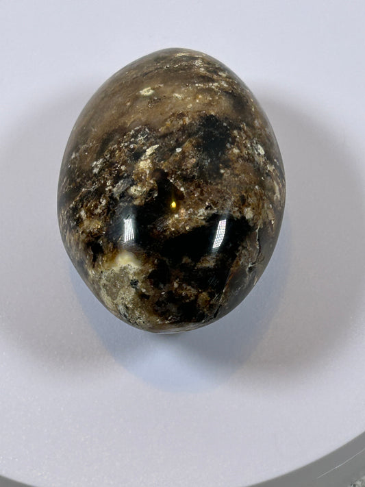(#29) - SMOKY QUARTZ PALM STONE - NEW