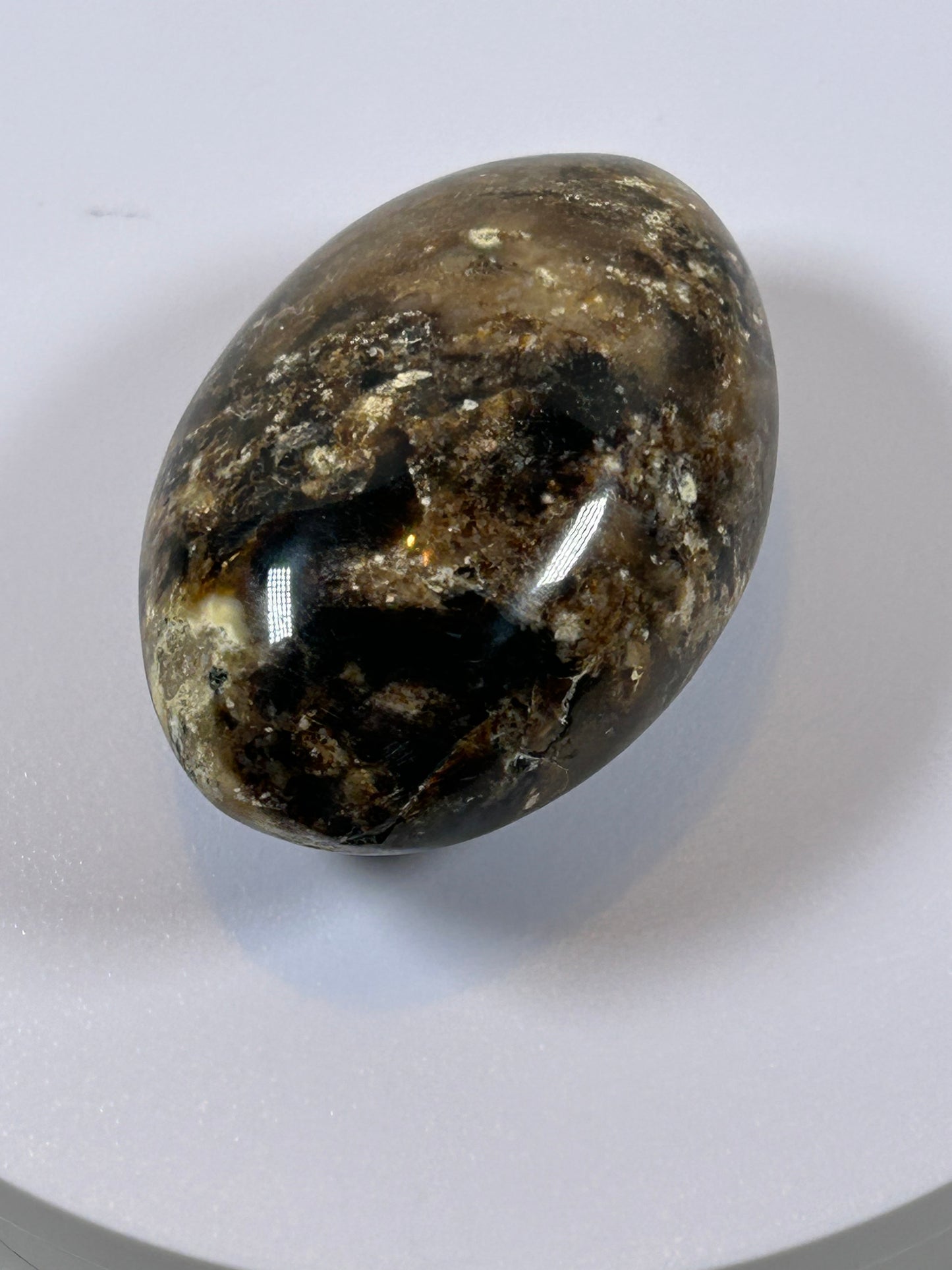 (#29) - SMOKY QUARTZ PALM STONE - NEW
