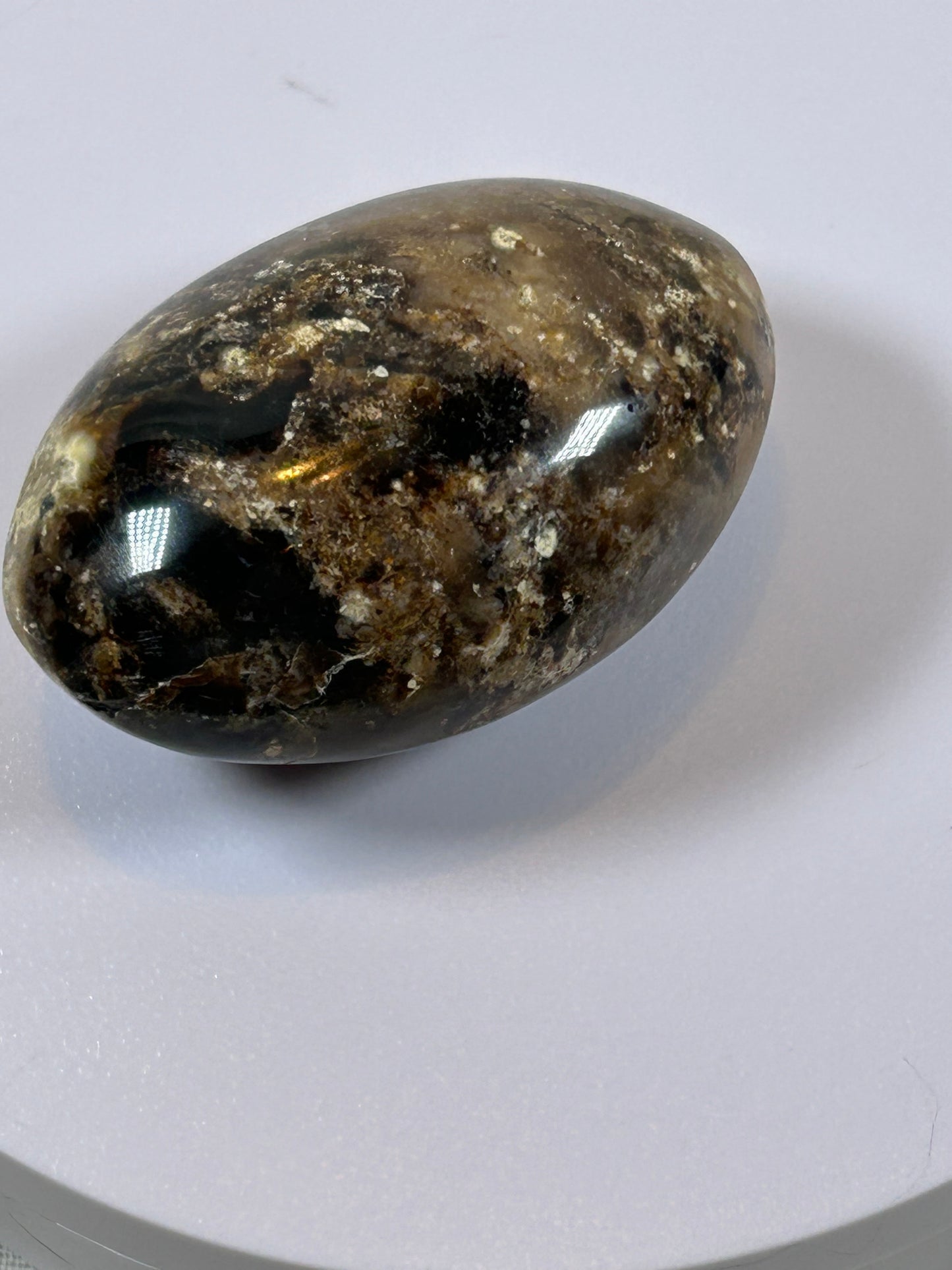 (#29) - SMOKY QUARTZ PALM STONE - NEW