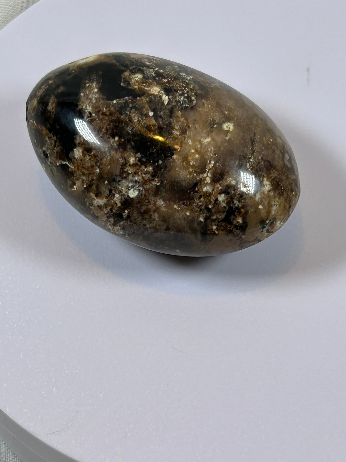 (#29) - SMOKY QUARTZ PALM STONE - NEW