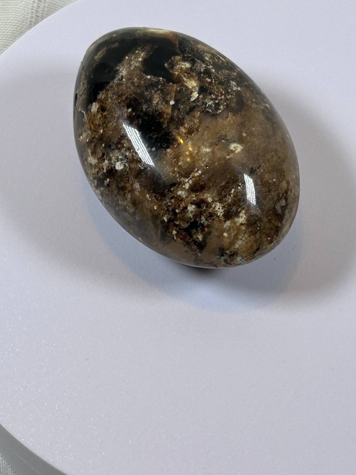 (#29) - SMOKY QUARTZ PALM STONE - NEW
