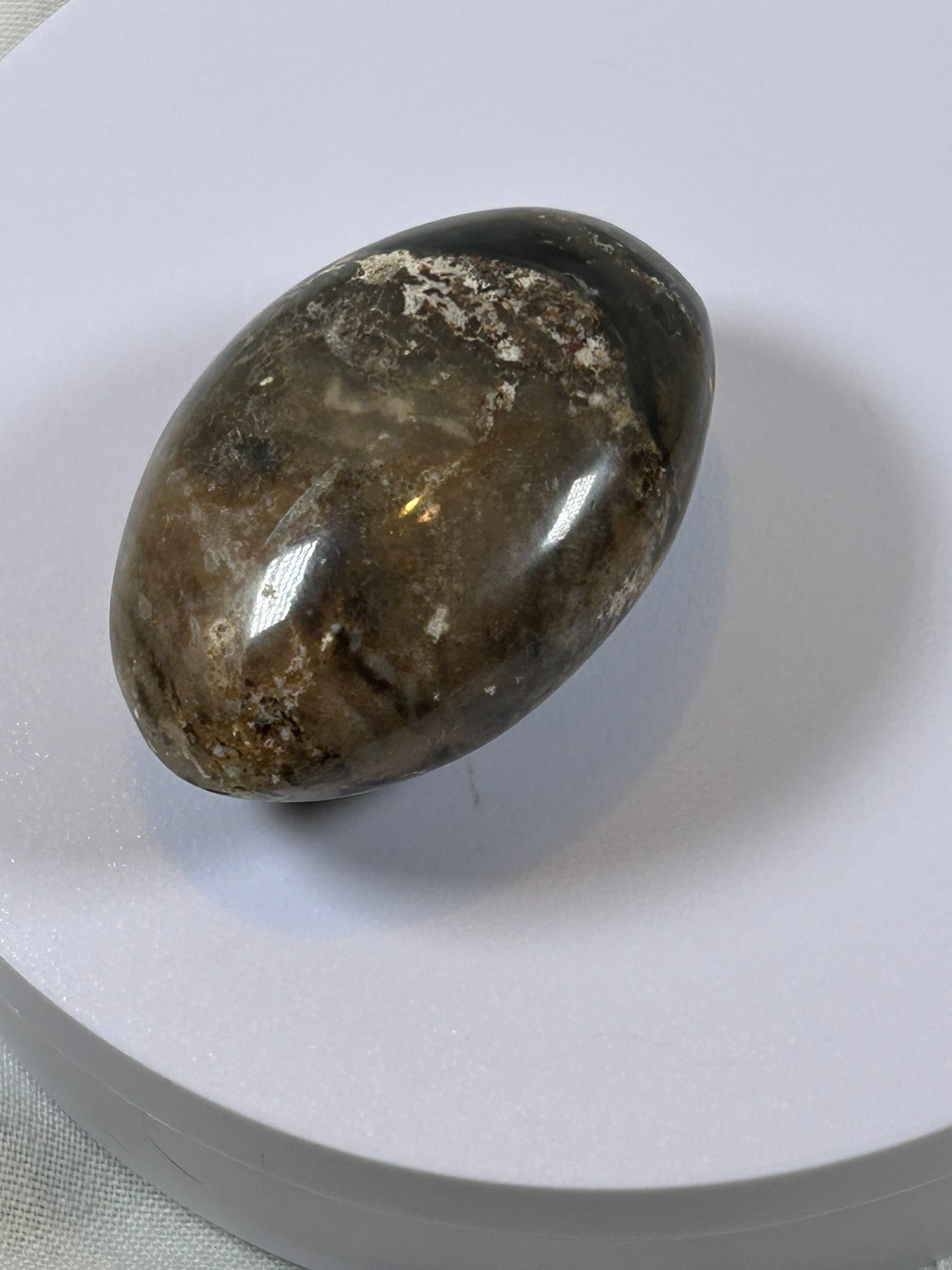 (#29) - SMOKY QUARTZ PALM STONE - NEW