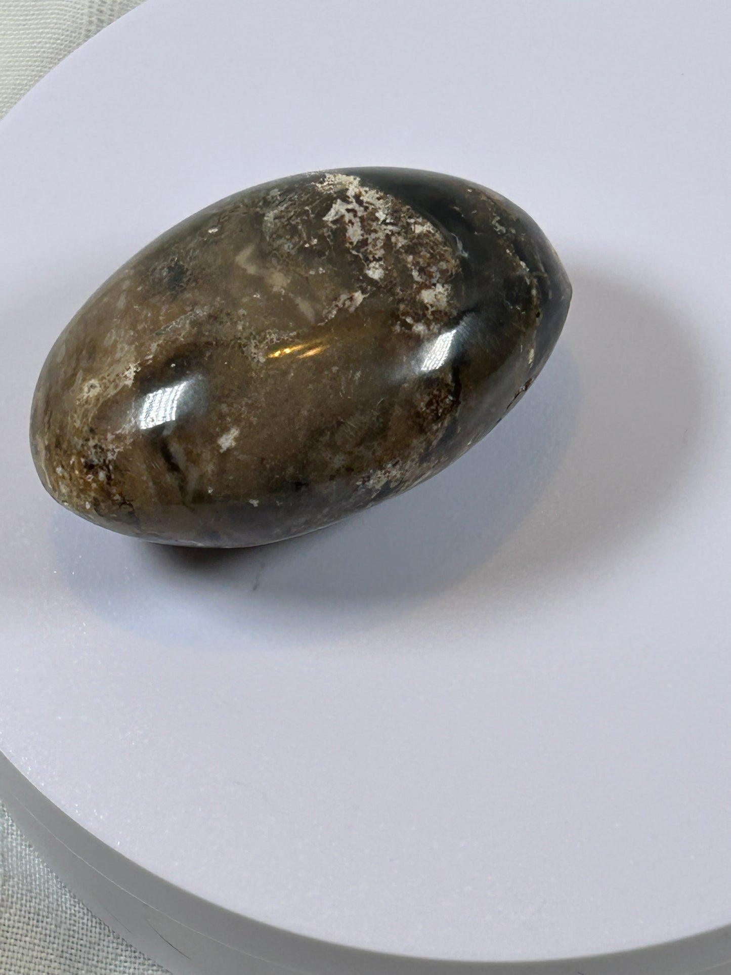 (#29) - SMOKY QUARTZ PALM STONE - NEW