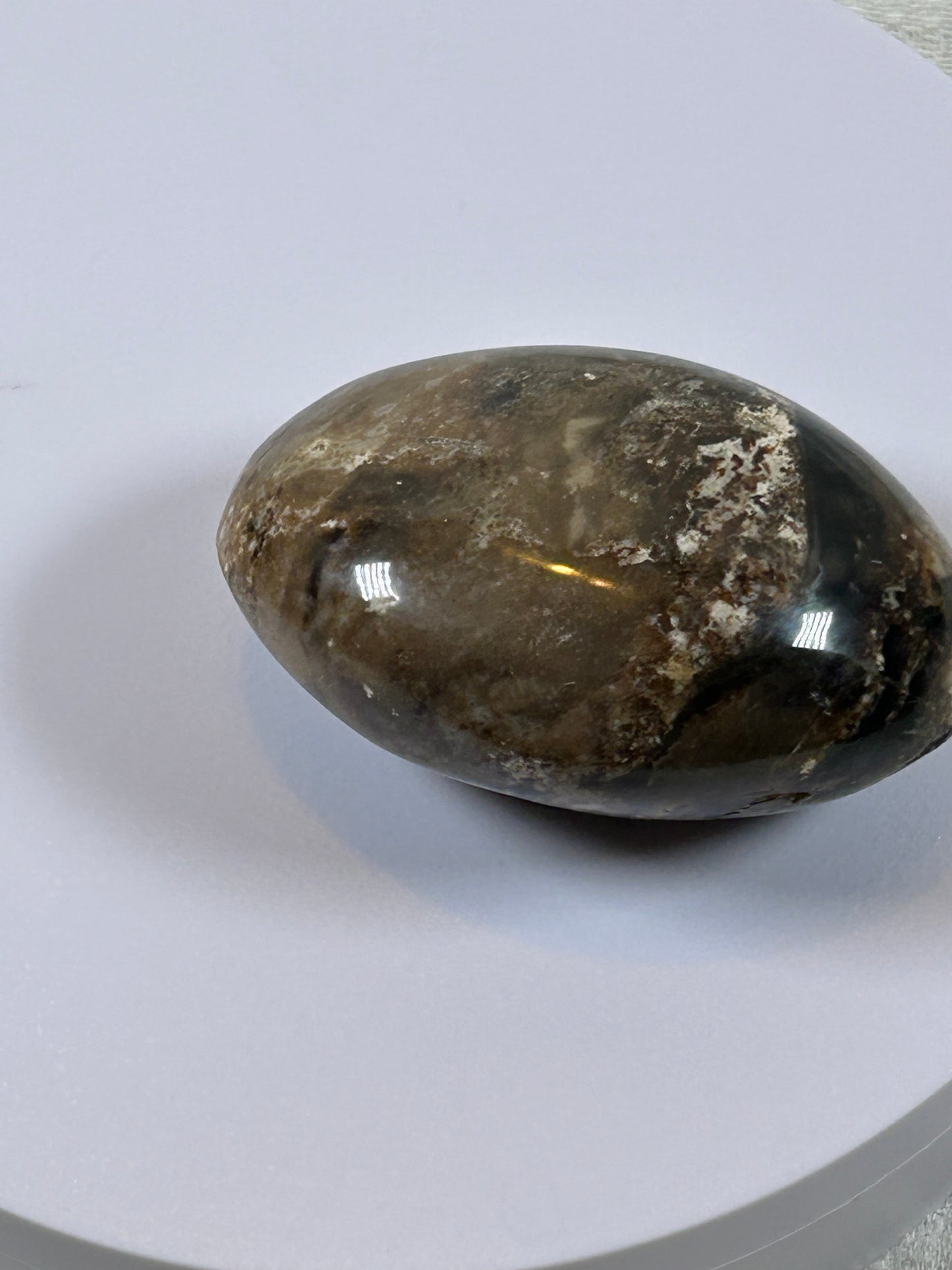 (#29) - SMOKY QUARTZ PALM STONE - NEW