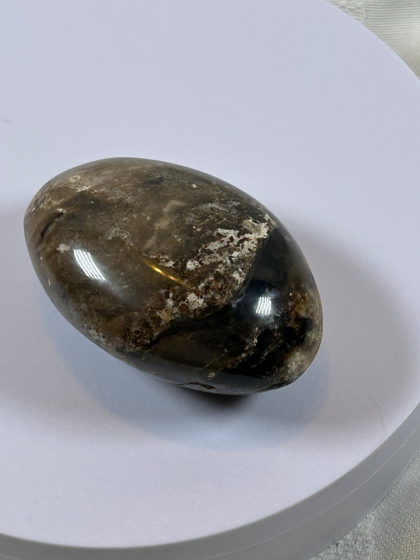 (#29) - SMOKY QUARTZ PALM STONE - NEW