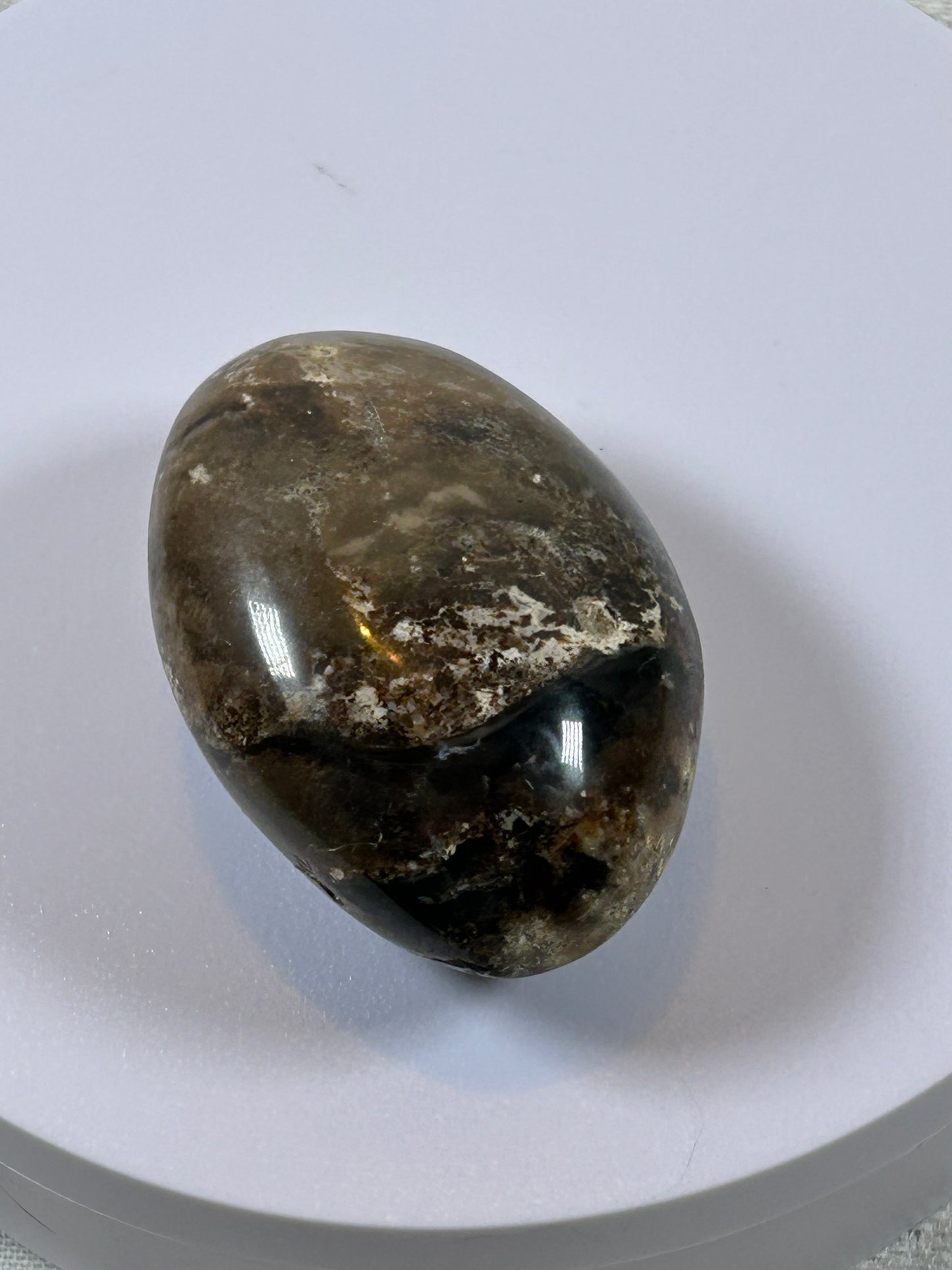 (#29) - SMOKY QUARTZ PALM STONE - NEW