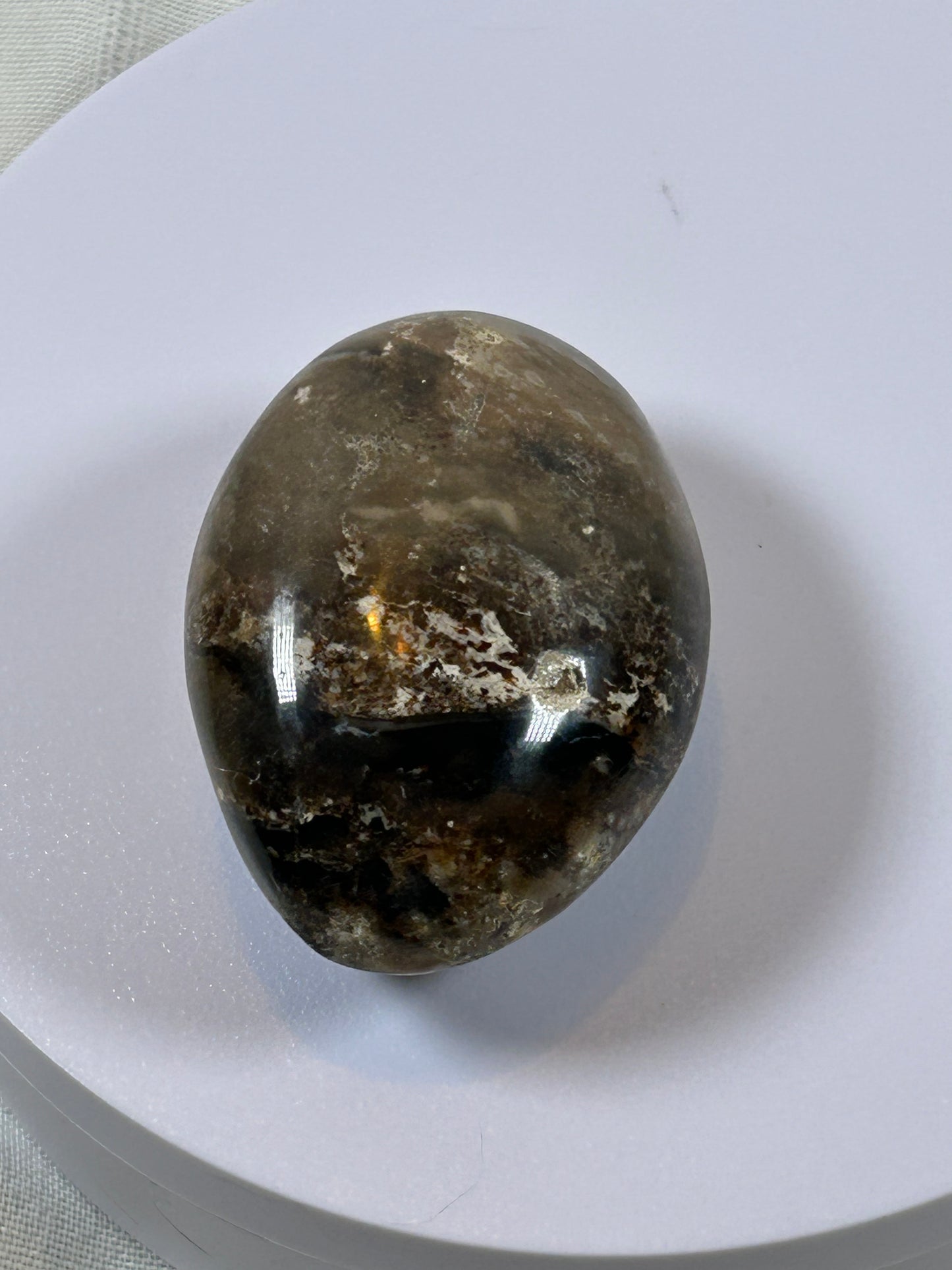 (#29) - SMOKY QUARTZ PALM STONE - NEW