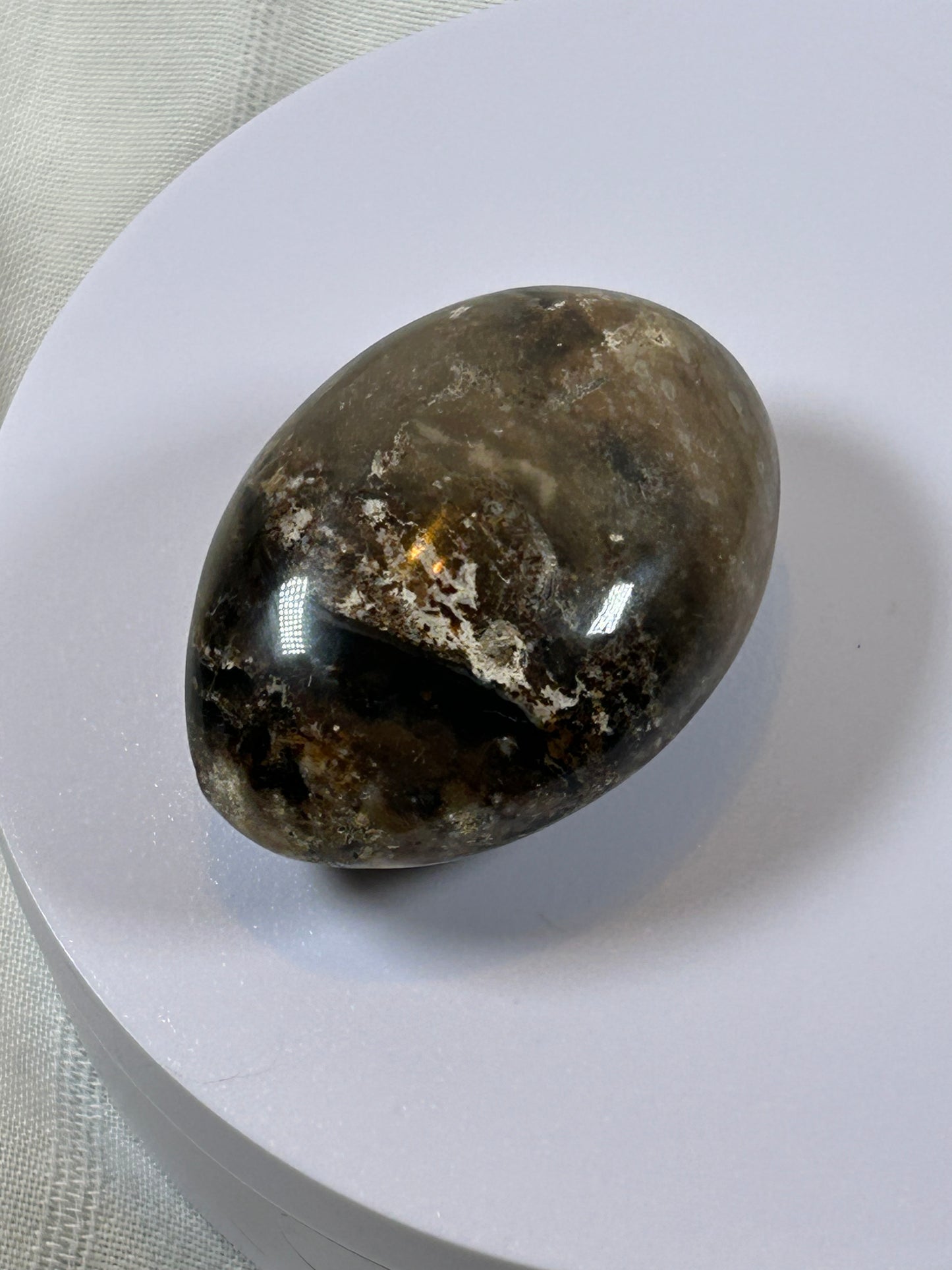 (#29) - SMOKY QUARTZ PALM STONE - NEW