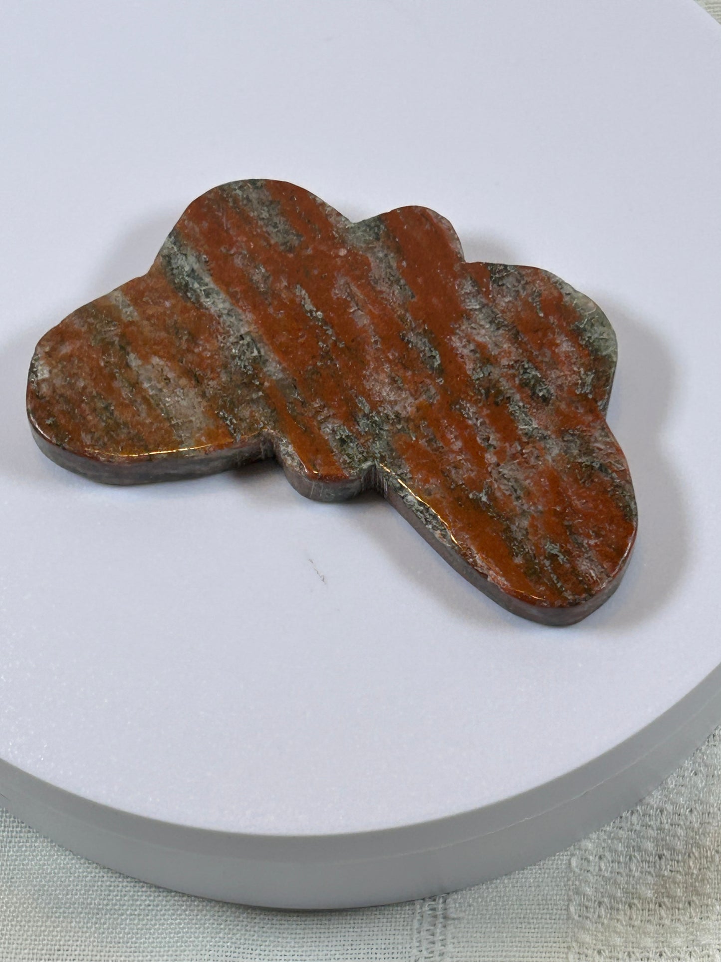 (#25) - RED JASPER BUTTERFLY CARVING - NEW
