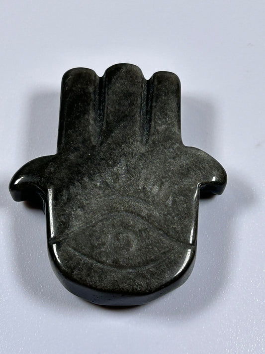 (#1069) - Shungite Hamsa Hand - New