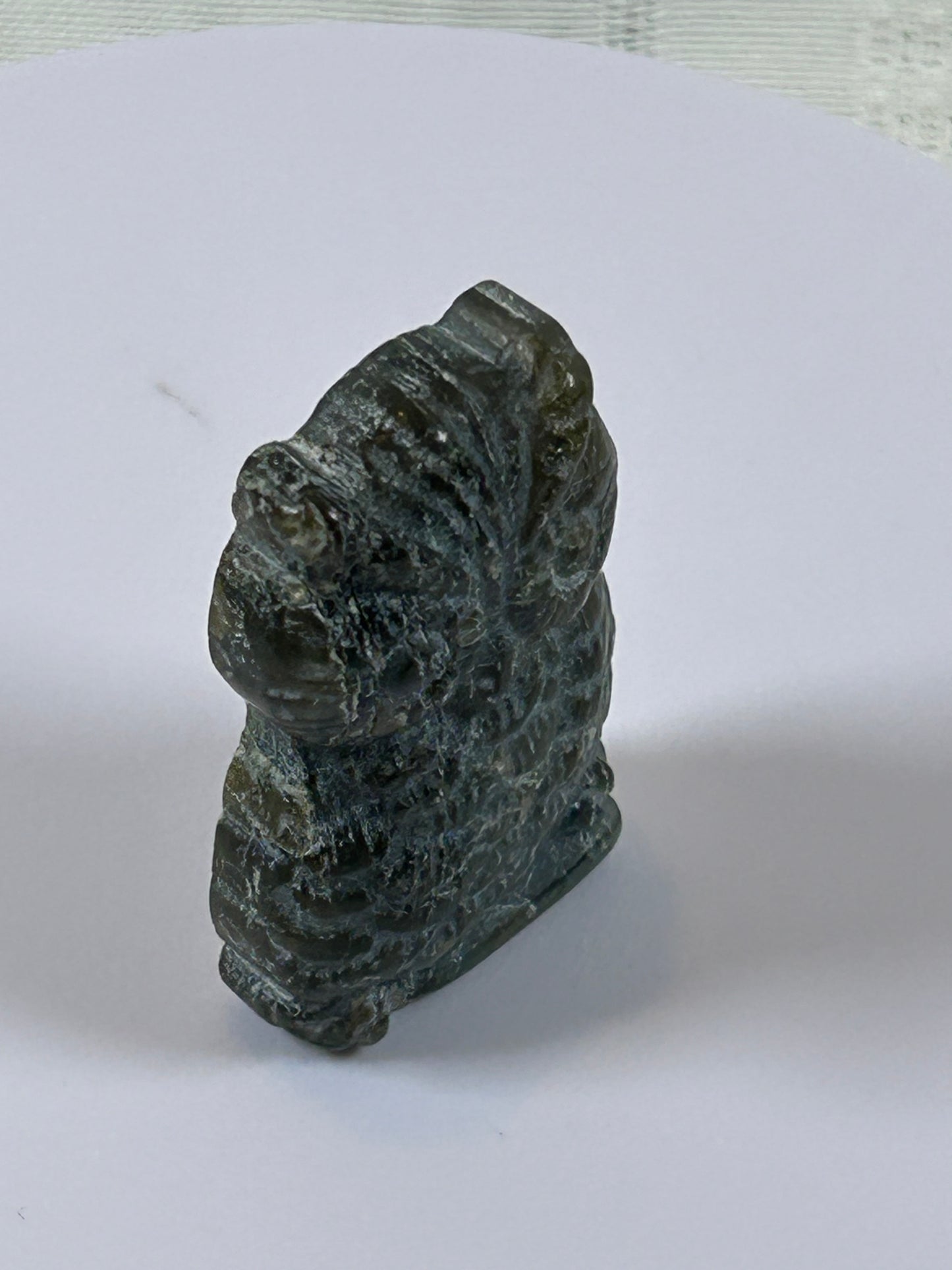 (#21) - LABRADORITE OWL CARVING - NEW