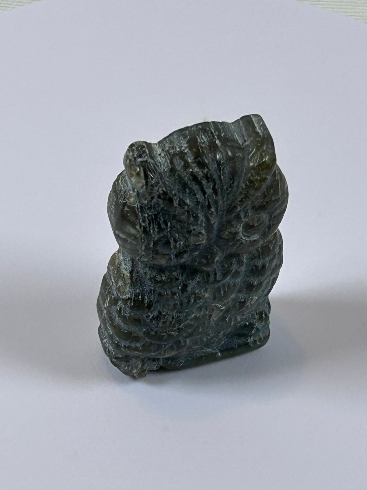 (#21) - LABRADORITE OWL CARVING - NEW