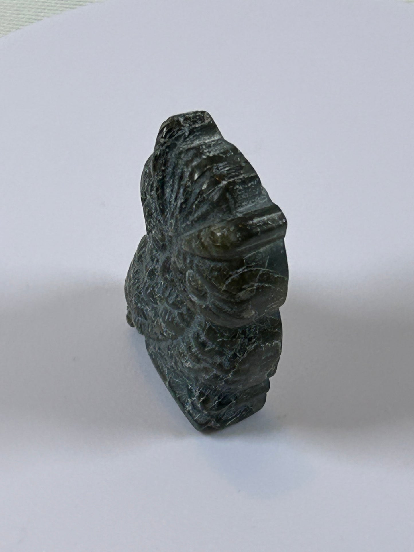 (#21) - LABRADORITE OWL CARVING - NEW