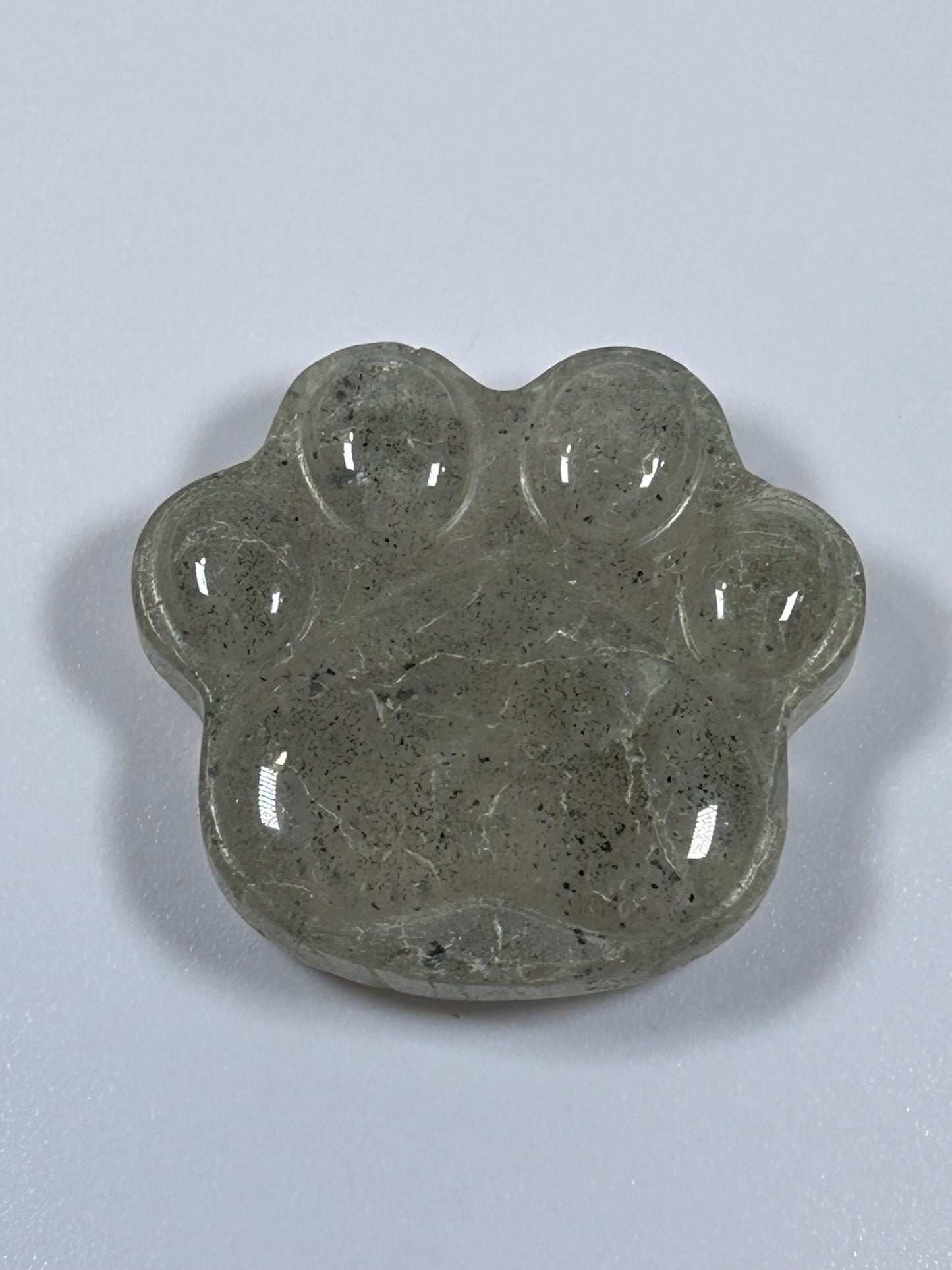 (#1116) - Moss Agate Paw Print - New
