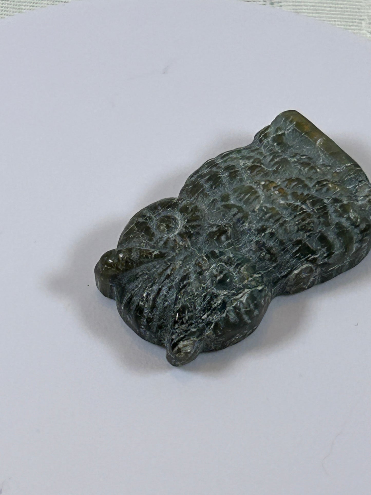 (#21) - LABRADORITE OWL CARVING - NEW