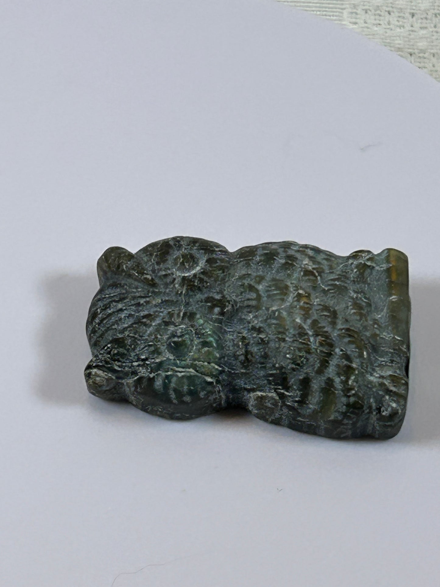 (#21) - LABRADORITE OWL CARVING - NEW