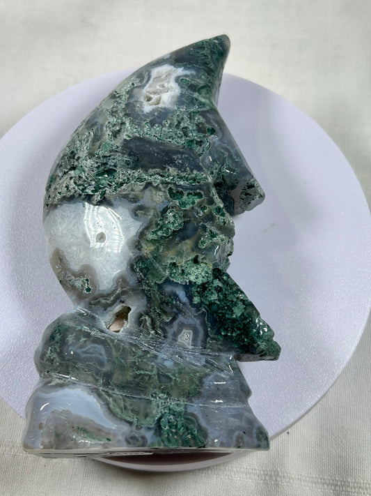 (#1124) - Moss Agate Moon - New